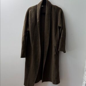Madewell Women's Rich Brown Trench Coat 100% wool